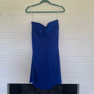 Size 6 blue strapless dress